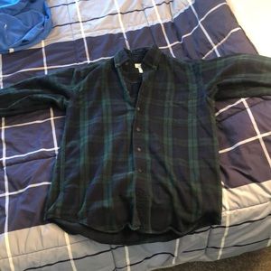 LL Bean Small Flannel Regular Fit in blackwatch